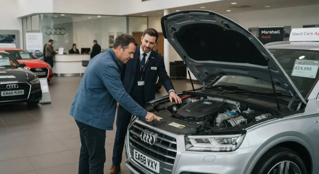 Inspecting a used Audi before purchase