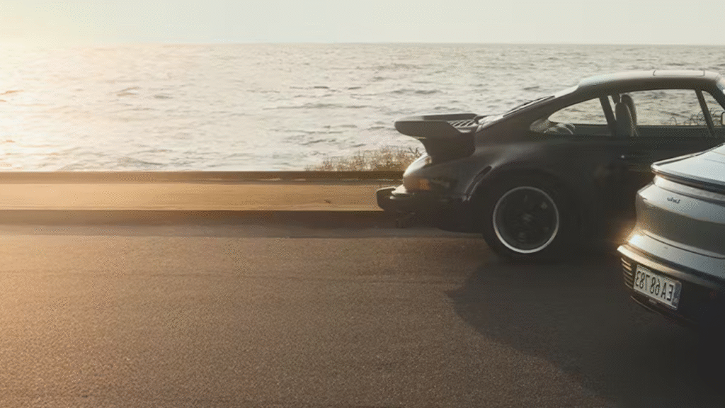 Rear view of Porsche – signature design and heritage