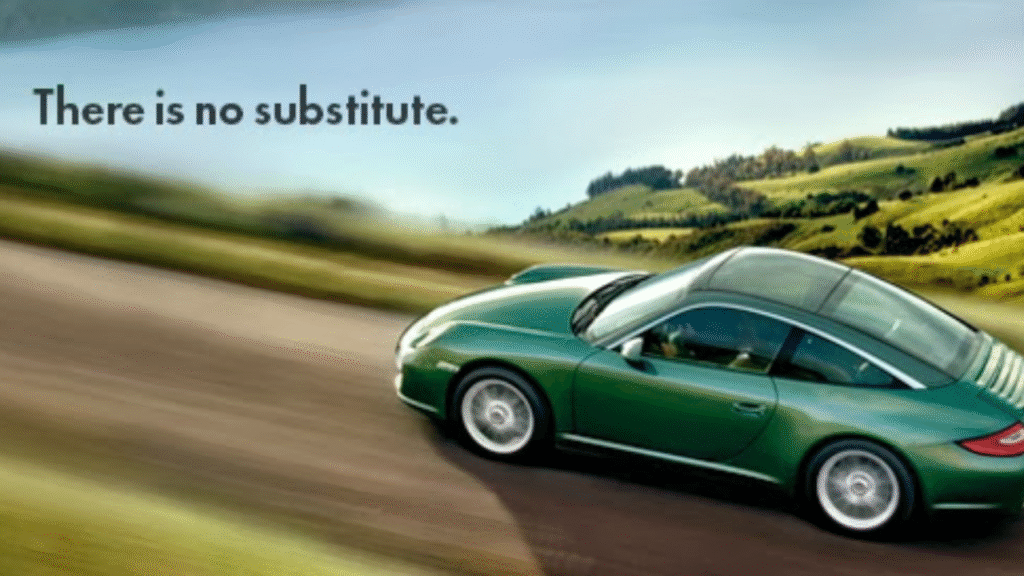 Porsche side profile – elegance and performance in motion