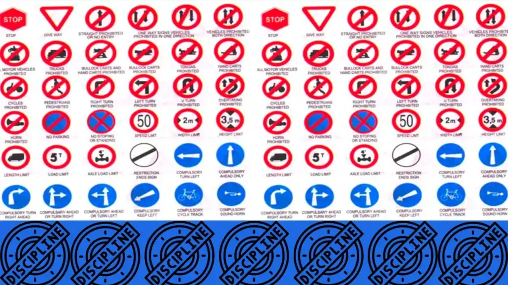 Driving safely by following road rules and traffic laws