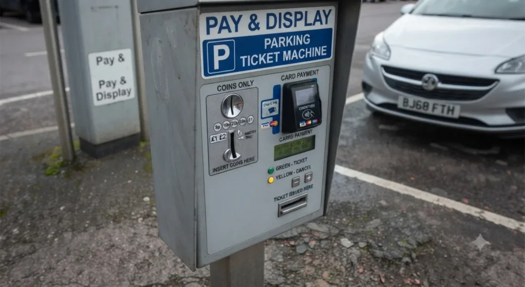 UK pay and display parking ticket machine