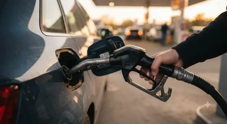Top tier gasoline being pumped into car fuel tank
