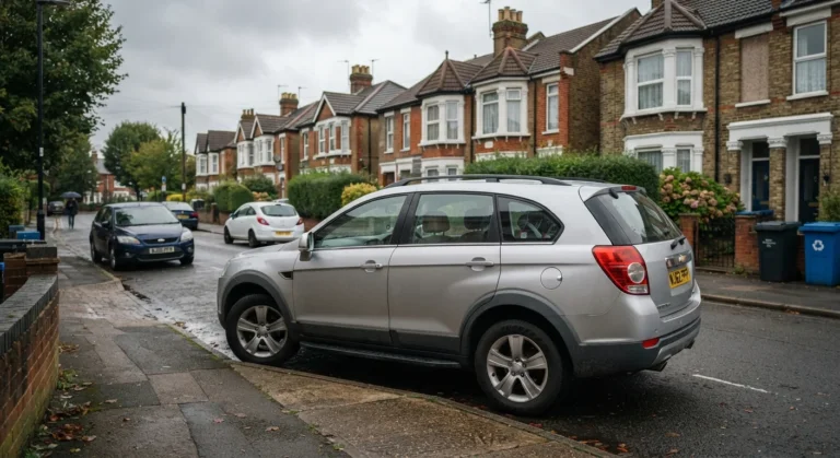 Used Chevrolet Captiva SUV parked on a UK street