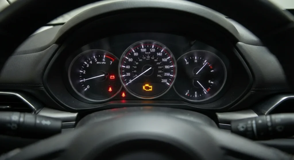 Dashboard warning light on a Chevrolet Captiva